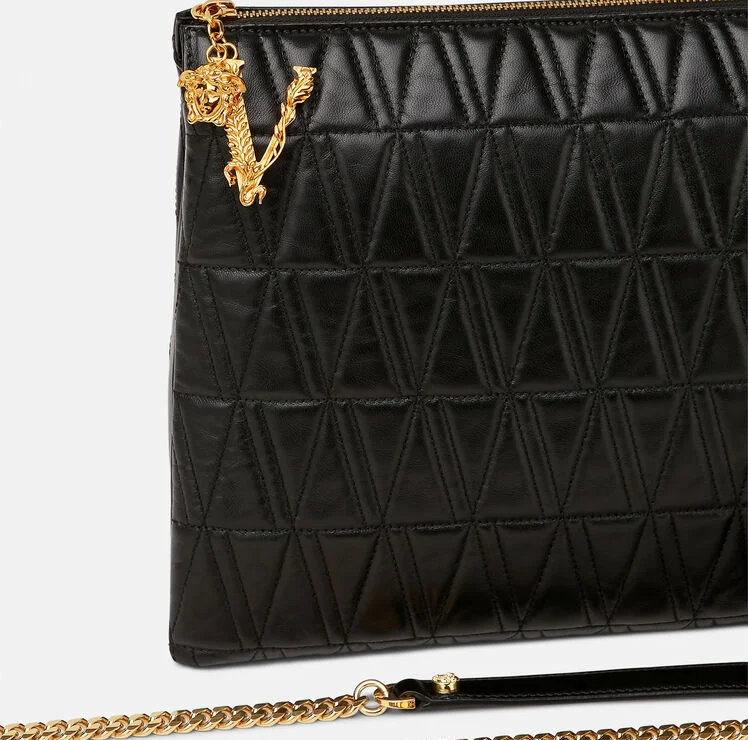 Túi Versace Virtus Shoulder Black 1003002-DNATR4-1B00V - Ảnh 2