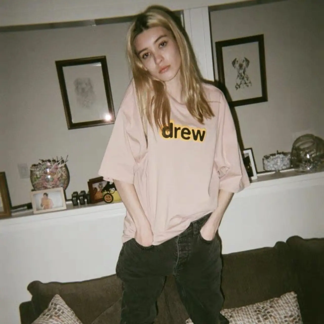Alternative view of Áo Drew House Secret SS Tee Dusty Rose