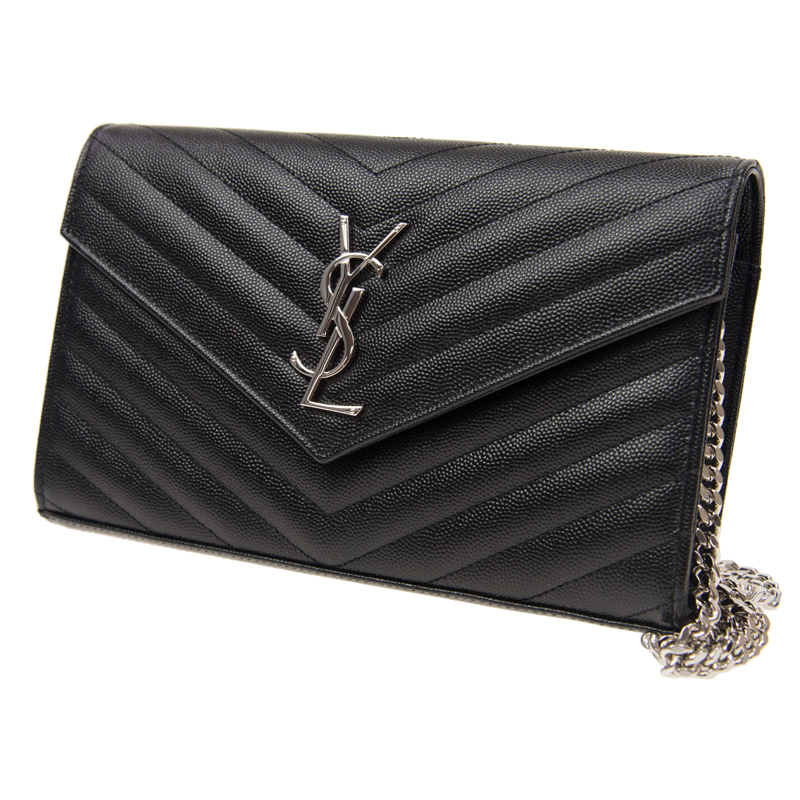 Tui Saint Laurent Cassandre Wallet 'Silver Black' 377828-BOW02-1000
