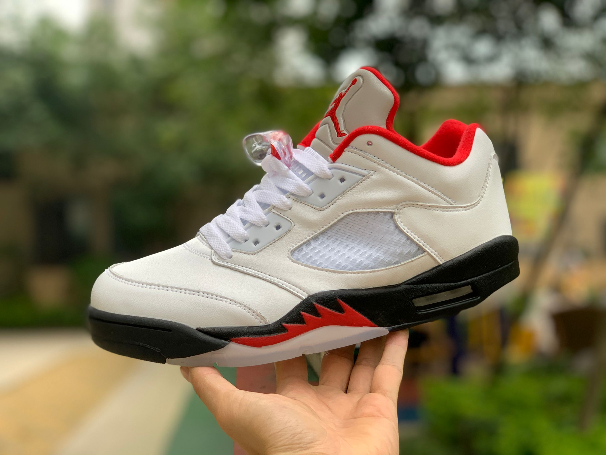 Giày Nike Air Jordan 5 Low Golf 'Fire Red' CU4523-100 - Ảnh 3