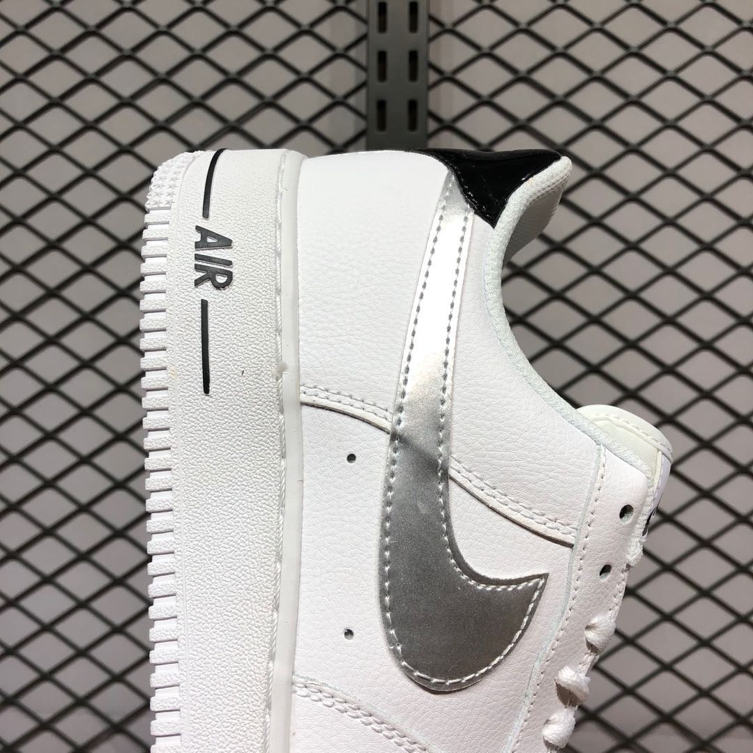 Giày Nike Air Force 1 Low 'White Black Metallic Silver' CZ4206-100 - Ảnh 7