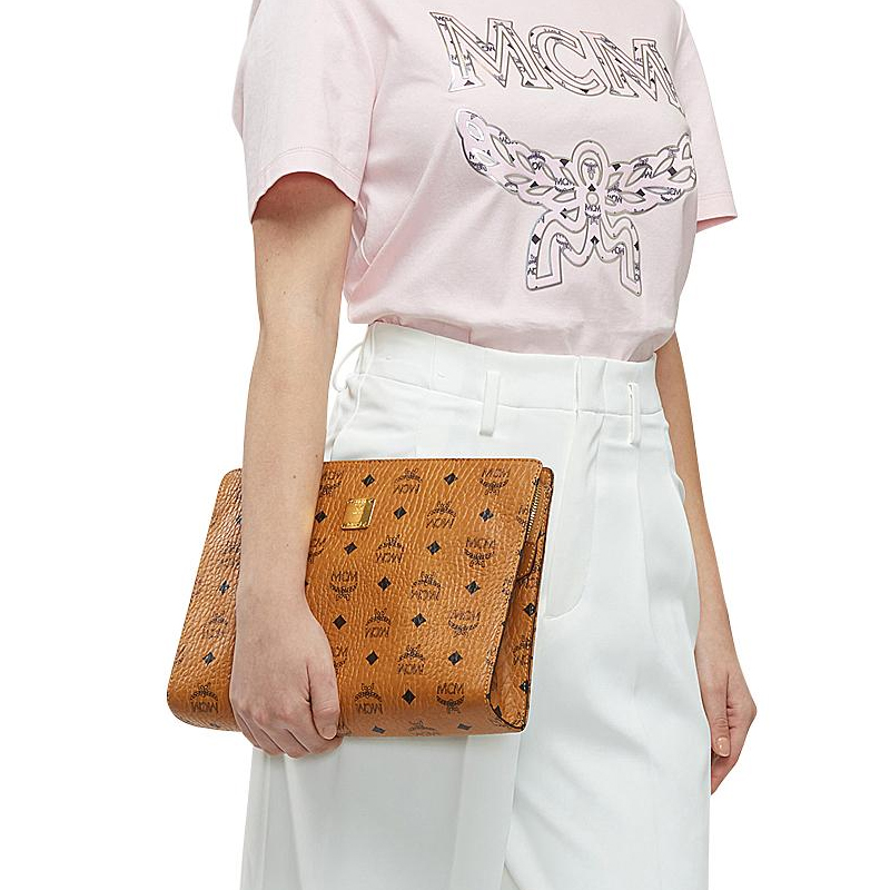 Túi MCM Zip Pouch in Visetos Original MXZ8SVI70CO001 - Ảnh 2