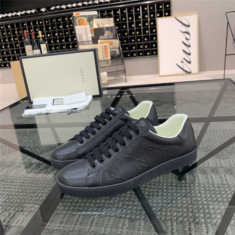 Giày Gucci Ace 'GG Embossed Black' 625787 1XK10 1000 - Ảnh 5