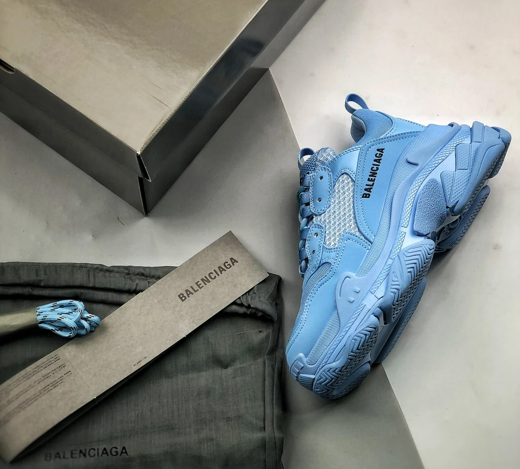 Giày Balenciaga Wmns Triple S Sneaker 'Blue' 524039-W2FW1-4800 - Ảnh 5
