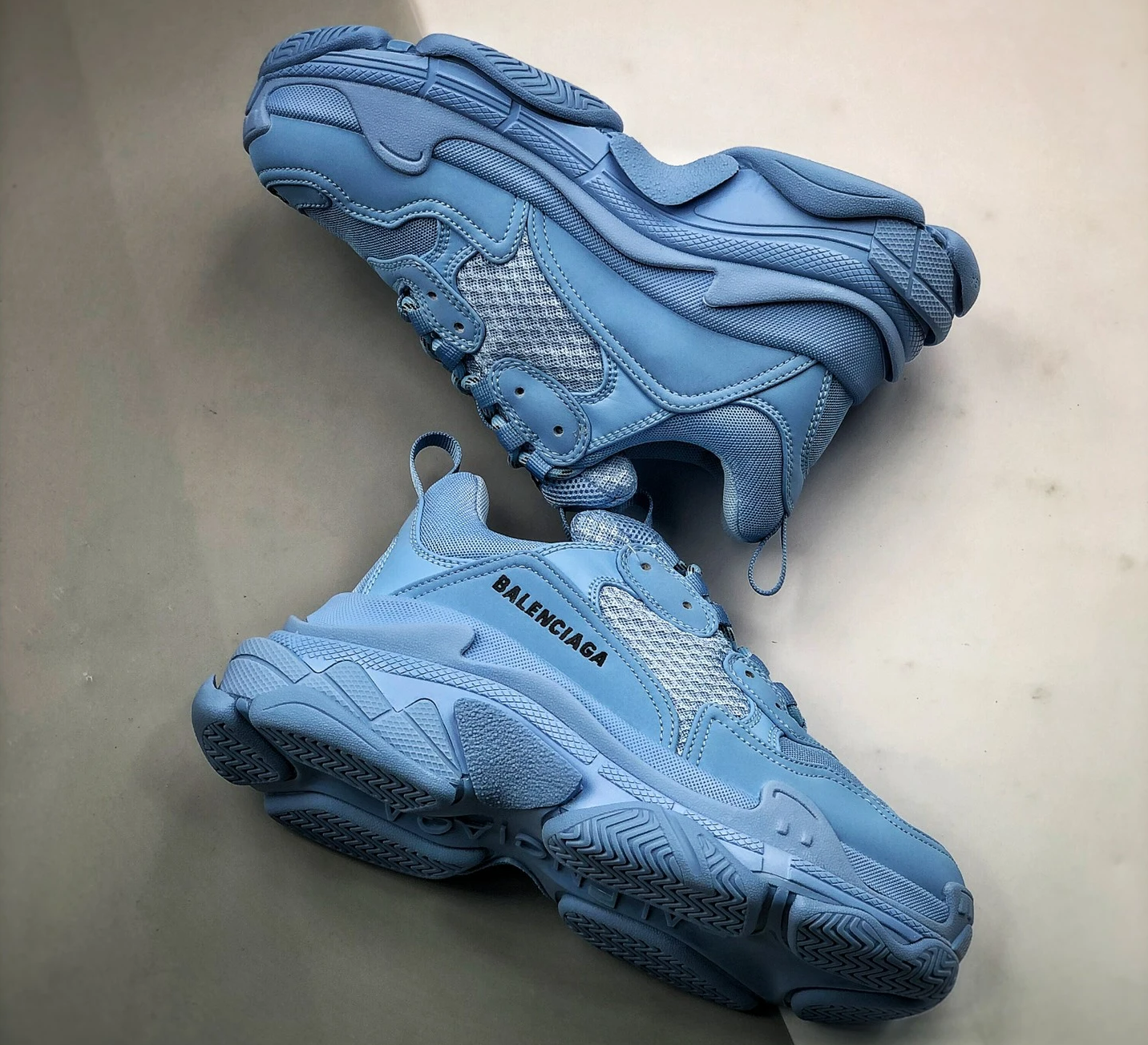 Giày Balenciaga Wmns Triple S Sneaker 'Blue' 524039-W2FW1-4800 - Ảnh 4