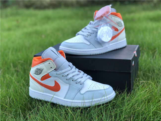 Giày Nike Air Jordan 1 Mid 'Starfish Pure Platinum' CW7591-100 - Ảnh 7
