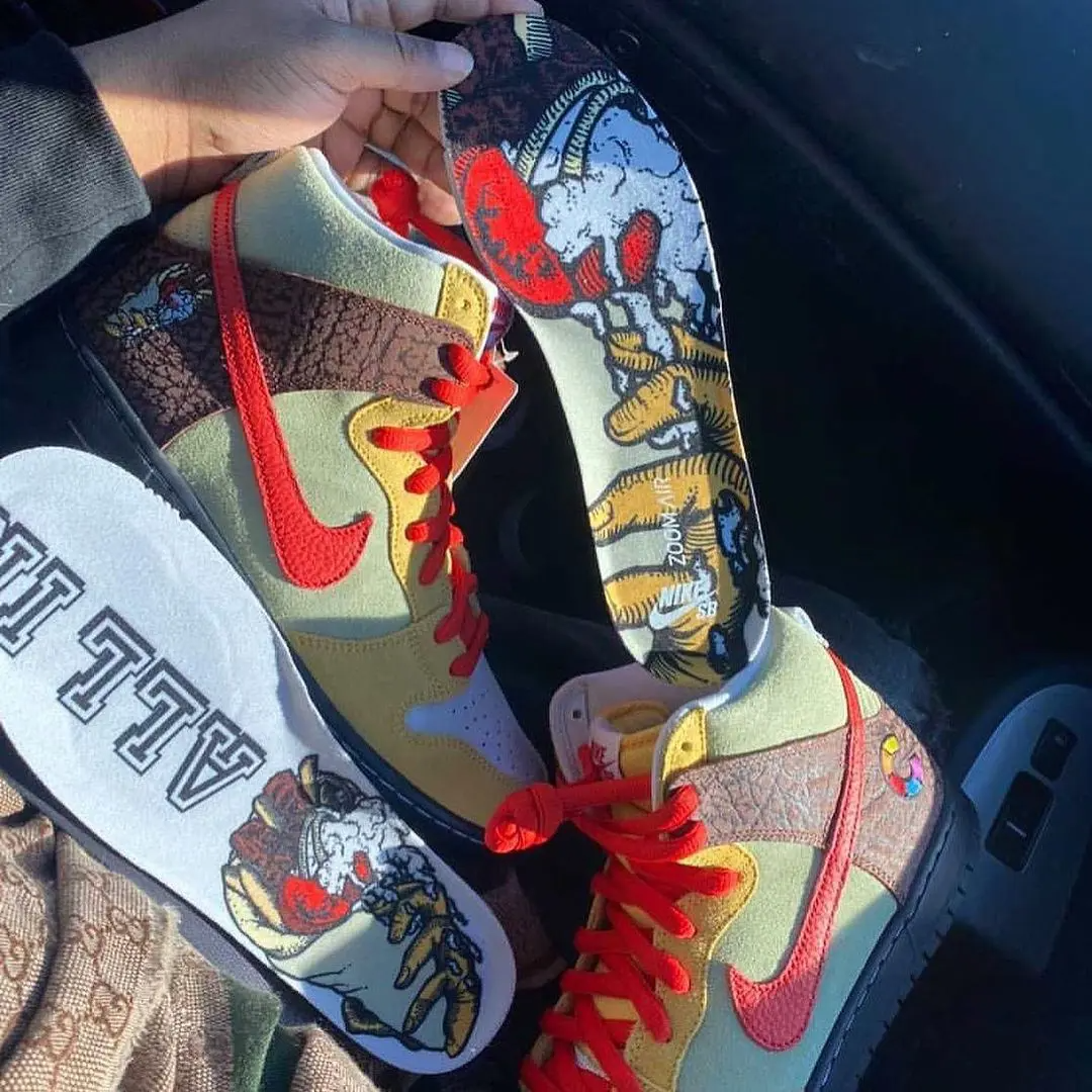 Giày Nike Color Skates x Dunk High SB 'Kebab And Destroy' CZ2205-700 - Ảnh 5