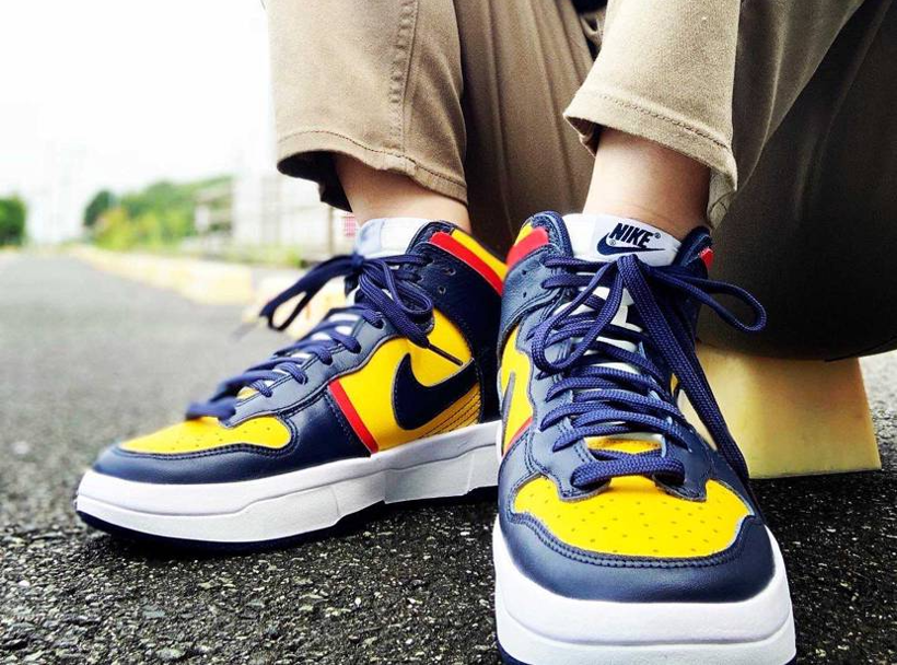 Giày Nike Wmns Dunk High Up Rebel 'Michigan' DH3718-701 - Ảnh 2