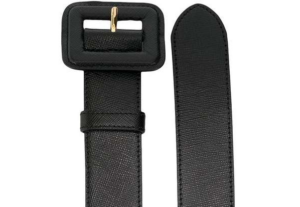 Alternative view of Thắt Lưng Prada Wide Square Buckle Saffiano Belt Details 1CC1548NQ00F0002
