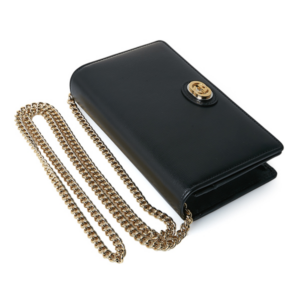 Alternative view of Túi Gucci GG Plaque Chain Wallet Black 598549 1DB0X 1000