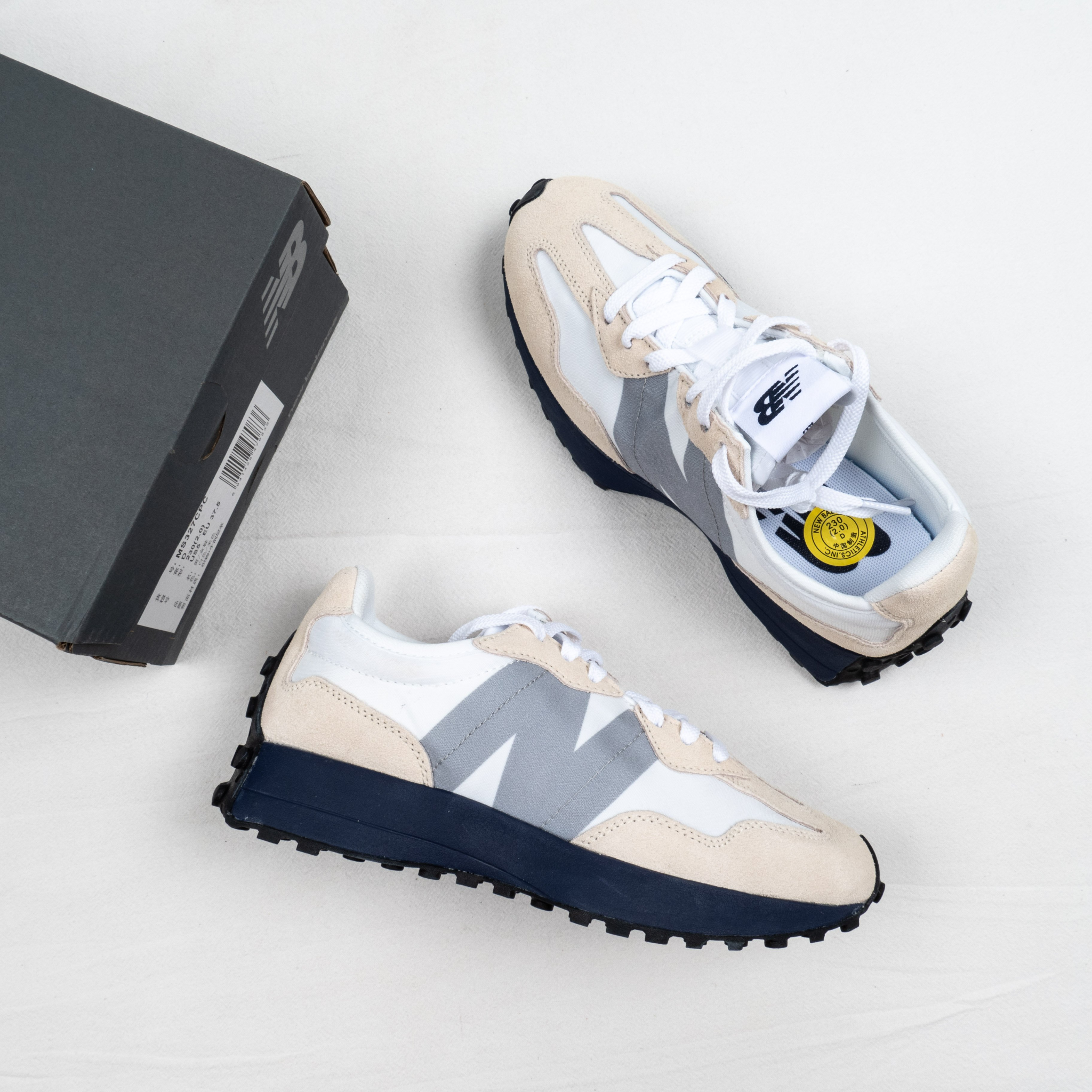 Giày New Balance 327 'White Navy' MS327CPC - Ảnh 5