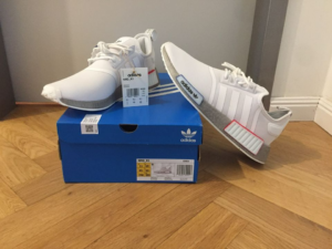 Giay Adidas NMD R1 'White Grey' GX9525