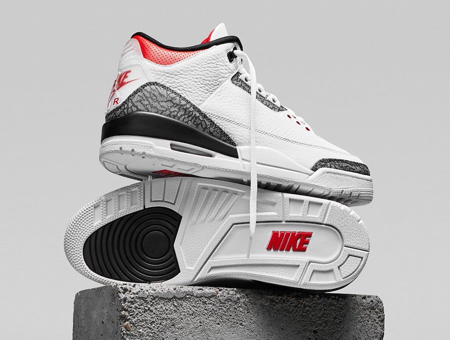 Giày Nike Air Jordan 3 Retro Denim SE GS 'Fire Red' CZ6634-100 - Ảnh 7