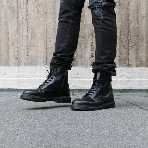 Alternative view of Giày Dr. Martens 1460 Mono Smooth Leather Lace Up Boot Black 14353001