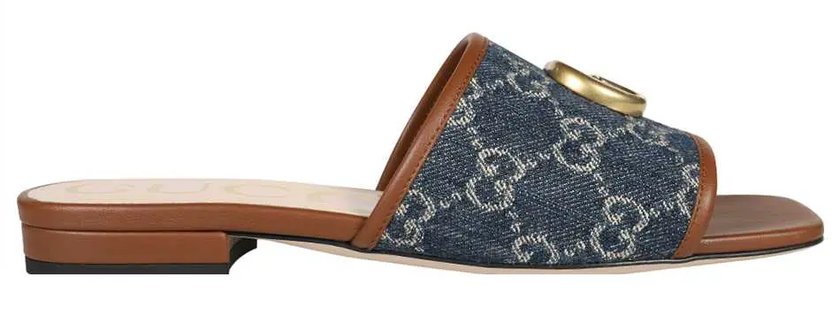 Dép Gucci Wmns Double G Pumps Sandals Blue 647630-2KQ50-4462
