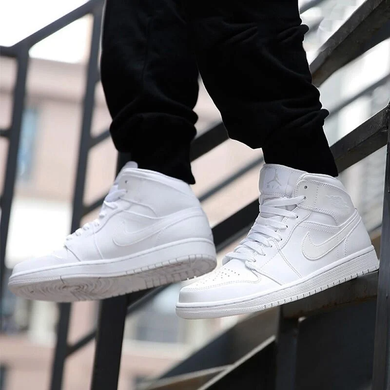 Giày Nike Air Jordan 1 Mid 'White' 554724-126 - Ảnh 2