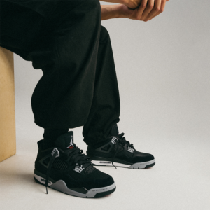 Alternative view of Giày Nike Air Jordan 4 Retro 'Black Canvas' DV0553-006