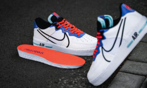 Alternative view of Giày Nike Air Force 1 Low React White Astronomy Blue Laser Crimson CT1020-102