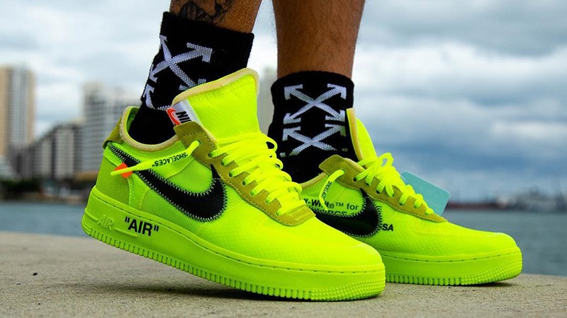 Giày Nike Air Force 1 Low Off-White Volt AO4606-700 - Ảnh 7