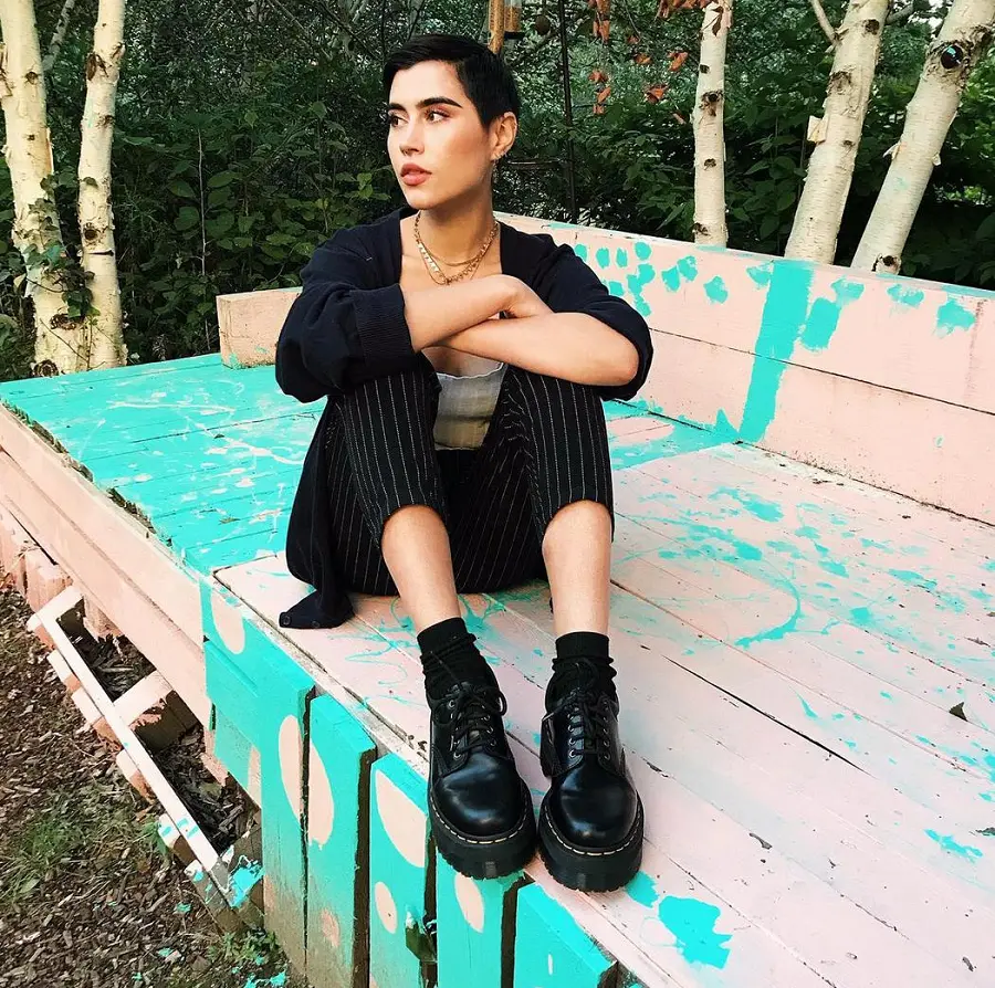 Alternative view of Giày Dr.Martens 8053 Leather Platform 'Black' 24690001
