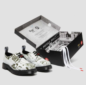 Alternative view of Giày Dr.Martens 1461 Sex Pistols Leather Printed Oxford 'Black White' 25928009