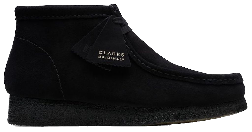 Giay Clarks Wallabee Boot 'Black Suede' 261-55517