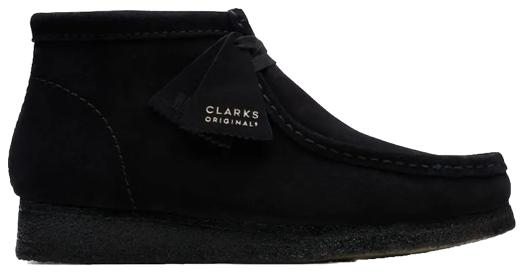 Giay Clarks Wallabee Boot 'Black Suede' 261-55517