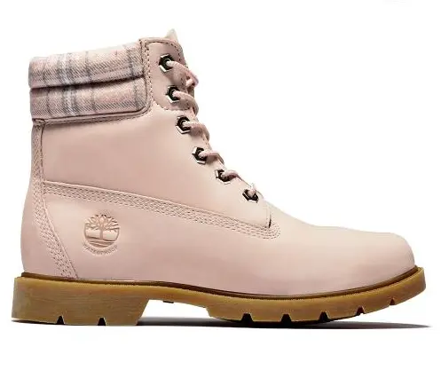 Giay Timberland Women's Light Pink Nubuck Leather 6-inch Boots A2BBR662