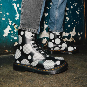 Alternative view of Giày Dr.Martens 1460 Women's Polka Dot Smooth 'Black White' 26876009