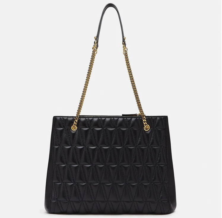 Túi Versace Virtus Quilted Leather Lagre Tote Black DBFI034-D3NTRT-DNMOV - Ảnh 2