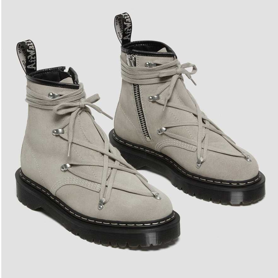 Giày Dr. Martens Rick Owens x 1460 Bex Suede Boot 'Light Taupe' 27023696 - Ảnh 4