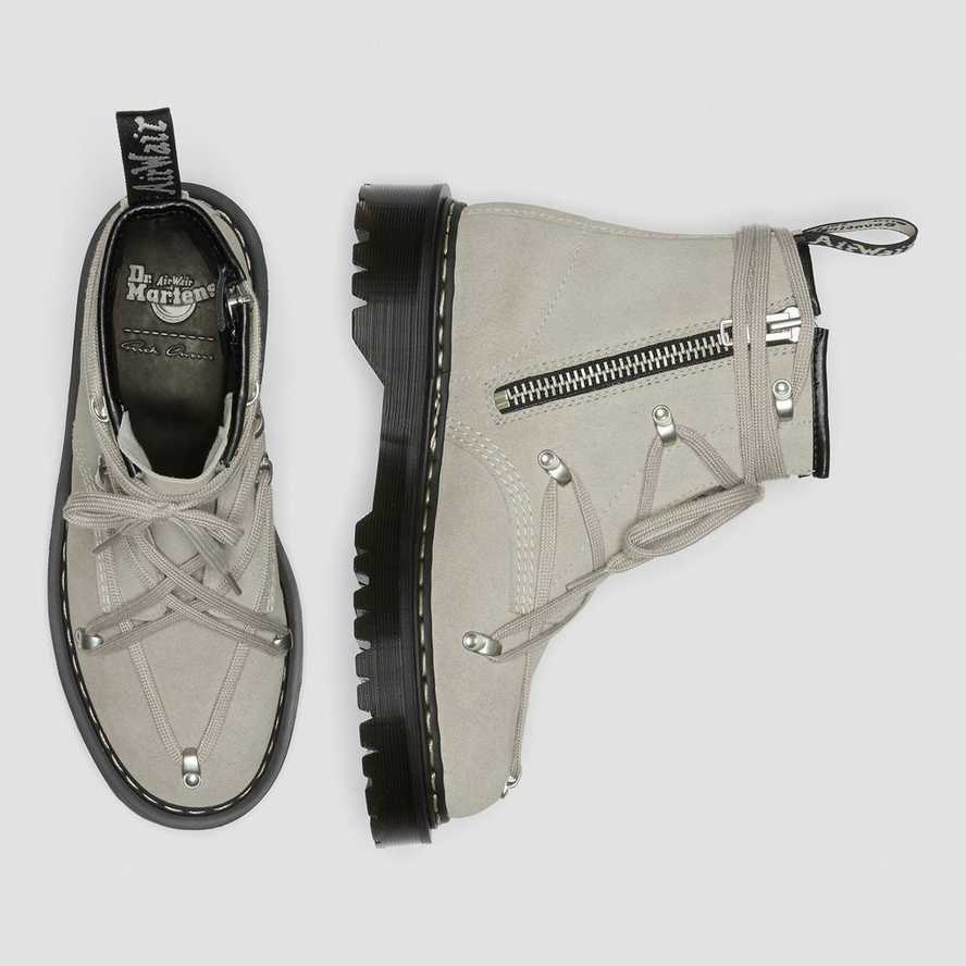 Giày Dr. Martens Rick Owens x 1460 Bex Suede Boot 'Light Taupe' 27023696 - Ảnh 2