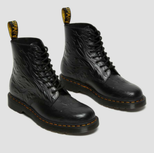 Alternative view of Giày Dr.Martens 1460 FLAMES EMBOSS LEATHER LACE UP 'Black' 27028001