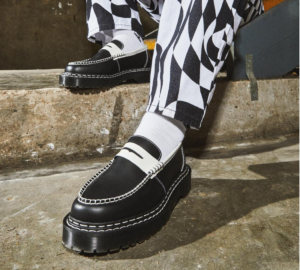 Alternative view of Giày Dr Martens Penton Bex Contrast Loafers 'Black White' 27334009