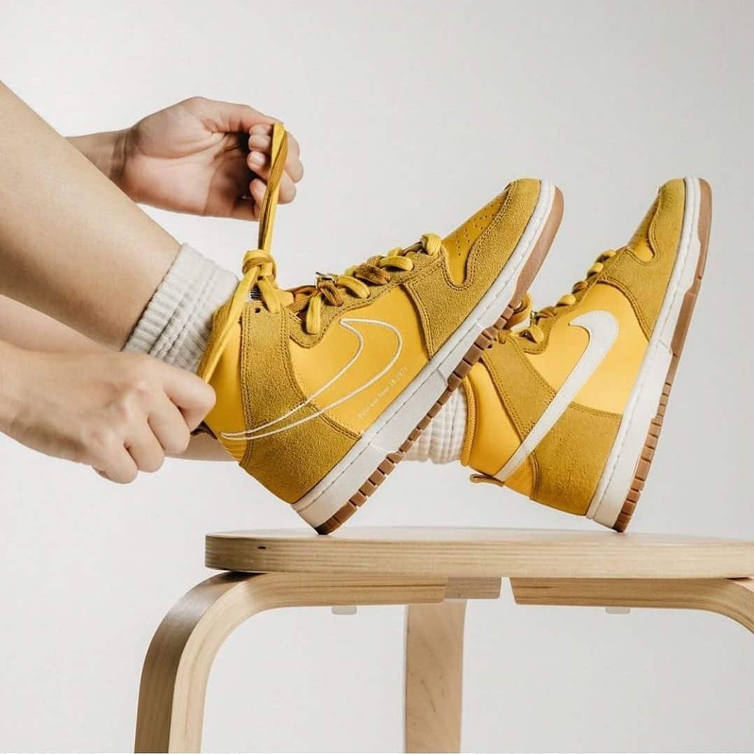 Giày Nike Dunk High SE First Use University 'Gold' DH6758-700 - Ảnh 2
