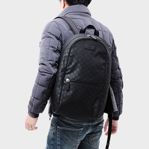 Balo Gucci Outlet Backpack GG Pattern Nylon Black 449181-G1XYN-8615 - Ảnh 5