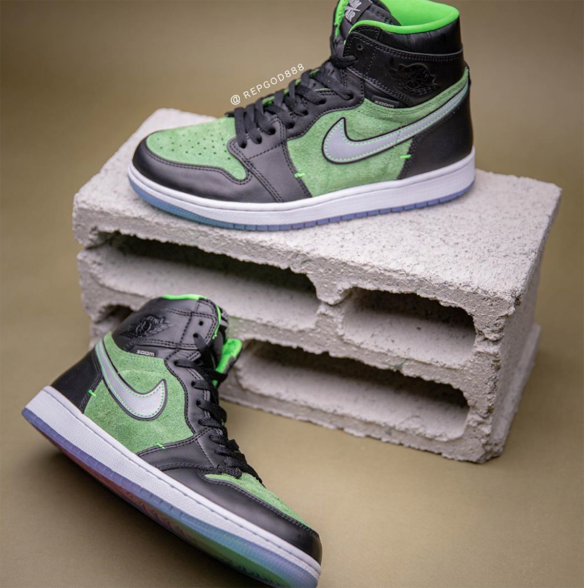 Giày Nike Air Jordan 1 High Zoom 'Zen Green' CK6637-002 - Ảnh 8