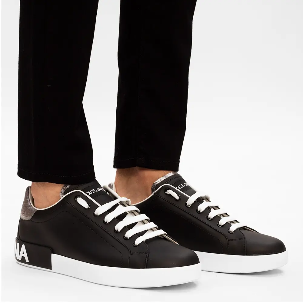Alternative view of Giày Dolce & Gabbana Calfskin Nappa Portolino Black CS1760-AH527-8B979