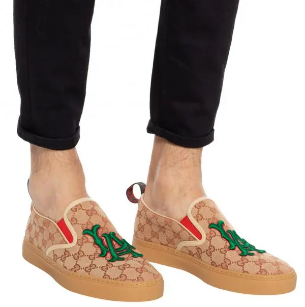 Alternative view of Giày Gucci x MLB Brown Slip On Sneakers 548646-9Y9H0-8368