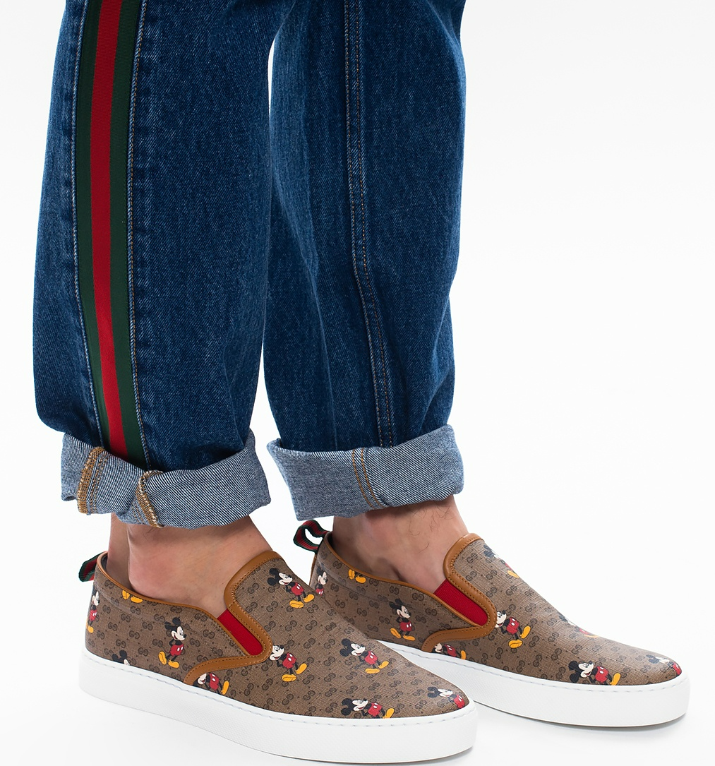 Alternative view of Giày Disney x Gucci GG Supreme Slip-On 'Mickey Mouse' 603689-HWU10-8492