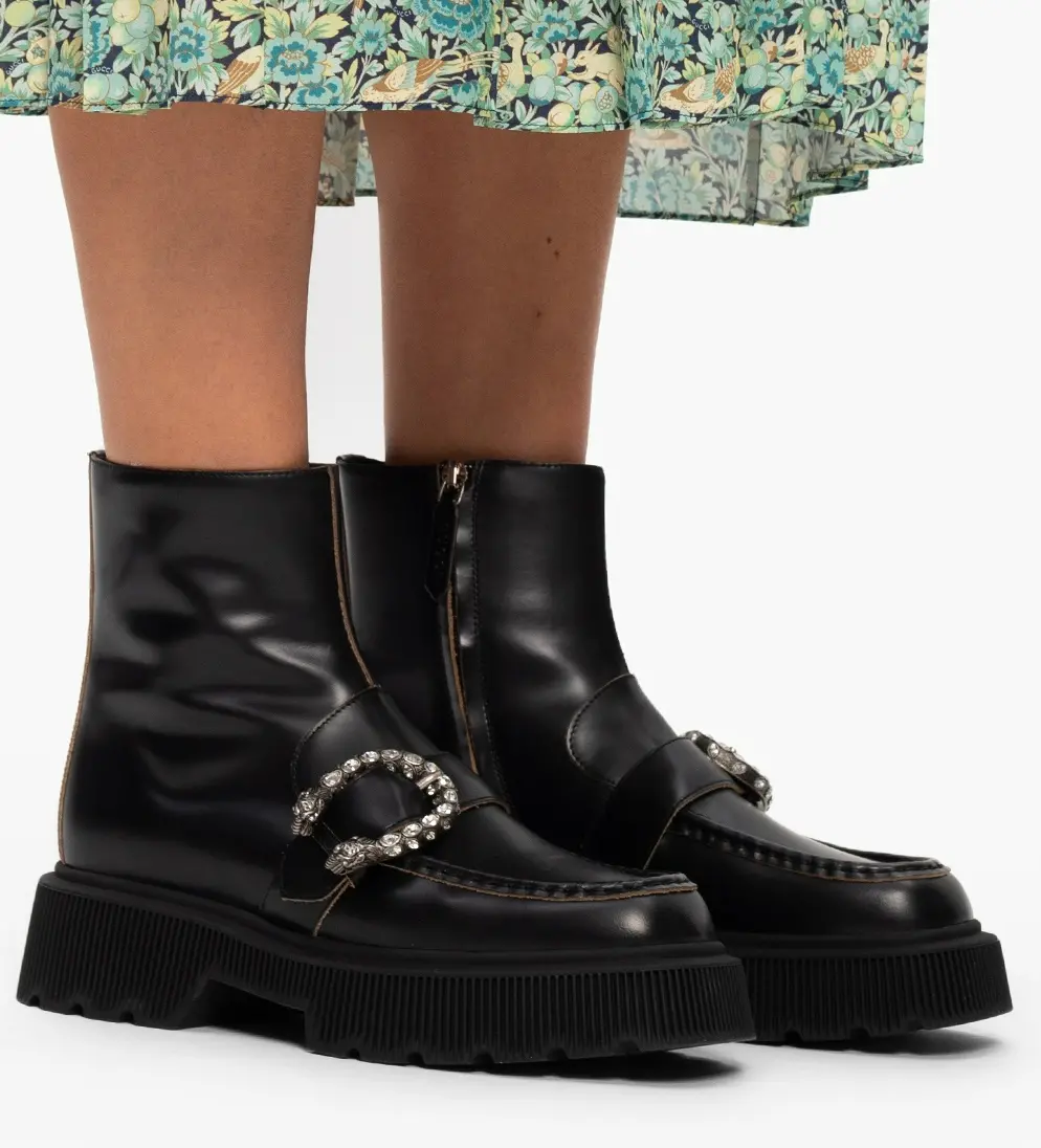 Alternative view of Giày Gucci Leather Ankle Boots 627291-DS800-1000