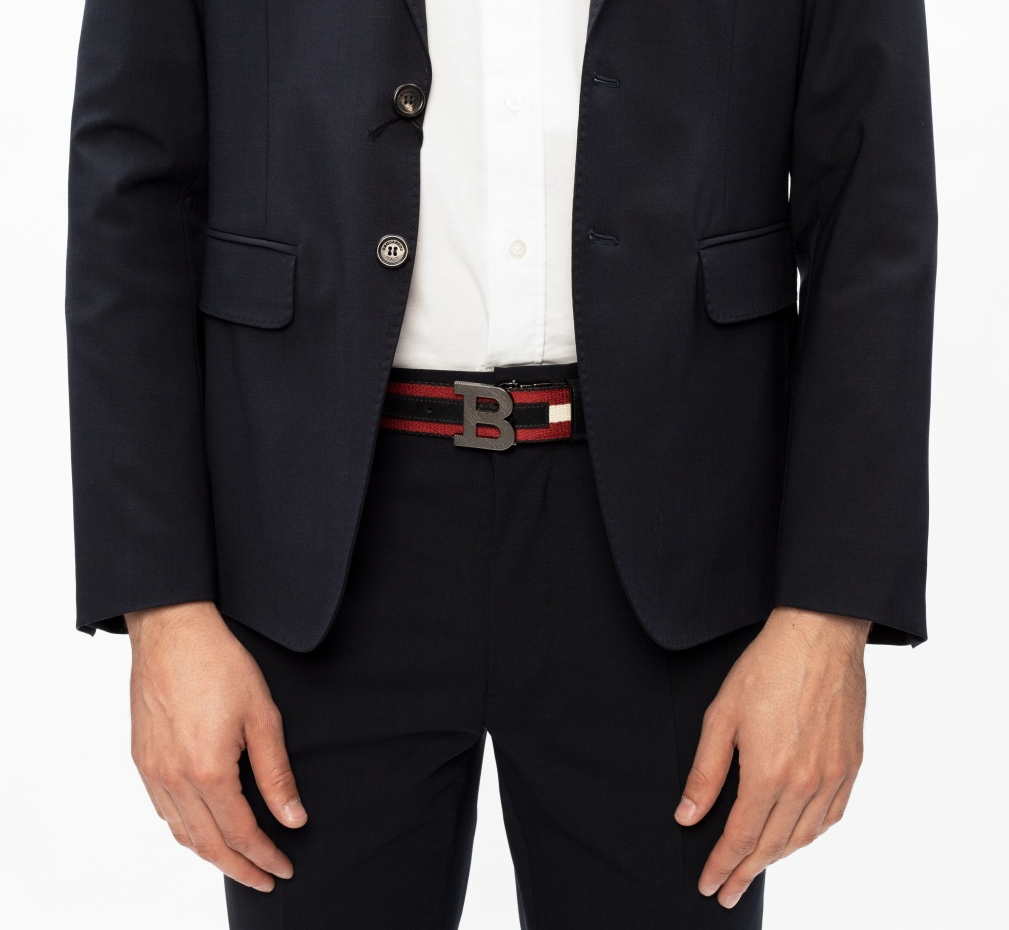 Thắt Lưng Bally Bali 21FW B Buckle Triple Belt 'Red' 6118271 - Ảnh 3