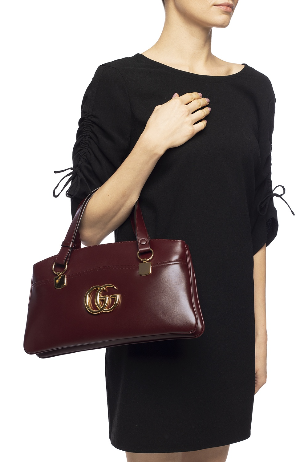 Túi Gucci Plain Leather Handbags 550130 0V10G 6629 - Ảnh 4