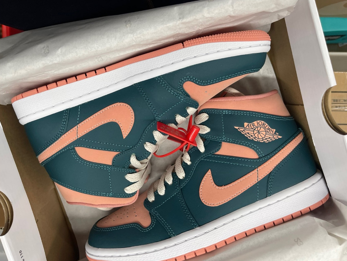 Giày Nike Air Jordan 1 Mid 'Pink Blue' BQ6472-308 - Ảnh 5