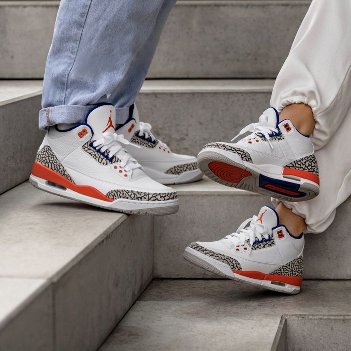 Giày Nike Air Jordan 3 Retro GS 'Knicks' 398614-148 - Ảnh 4