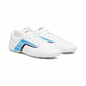 Alternative view of Giày Prada Rev Leather Sneakers 'White Light Blue' 2EG325-A21-F0AZ1