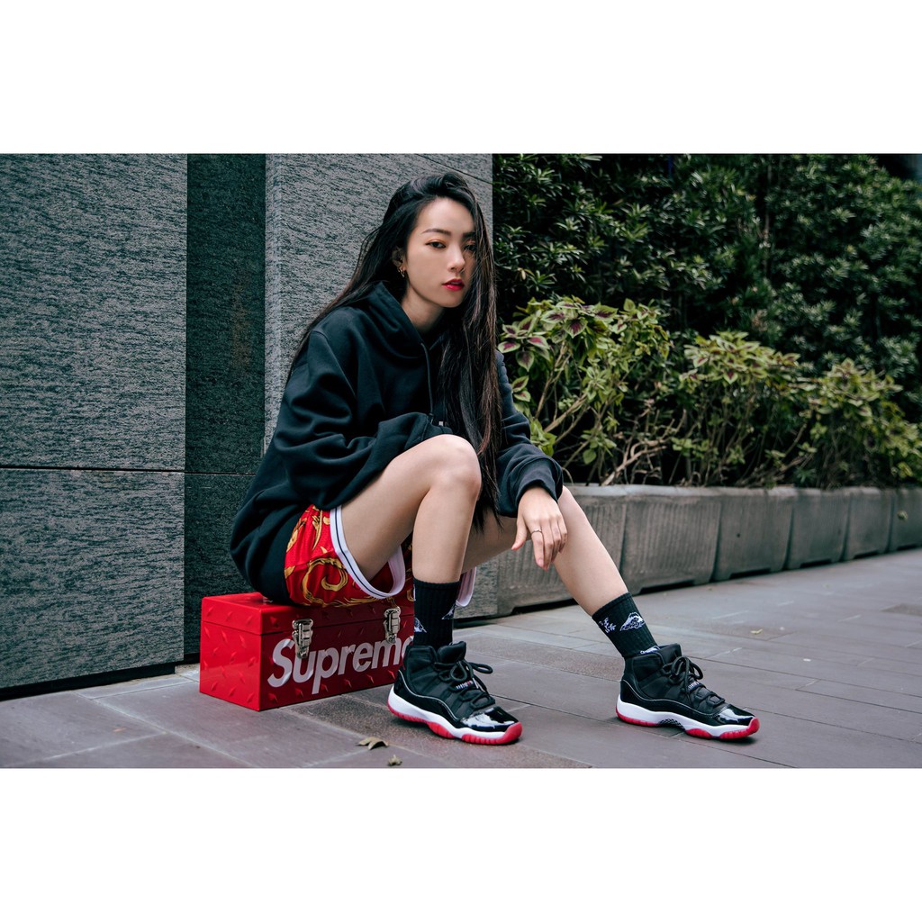 Giày Nike Air Jordan 11 Retro GS 'Bred' 2019 378038-061 - Ảnh 5
