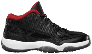 Giày Nike Air Jordan 11 Retro Low IE 'Black Charcoal Red' 2011 306008-001