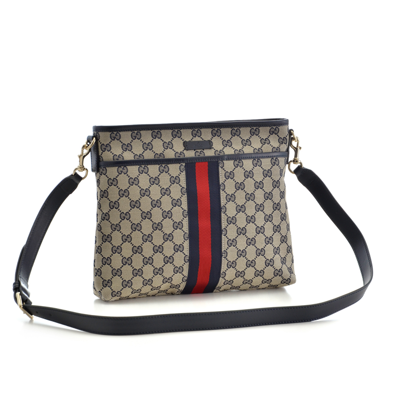 Túi Gucci Shoulder Bag GG Canvas Navy Blue 388926 KY9PZ 4080 - Ảnh 5