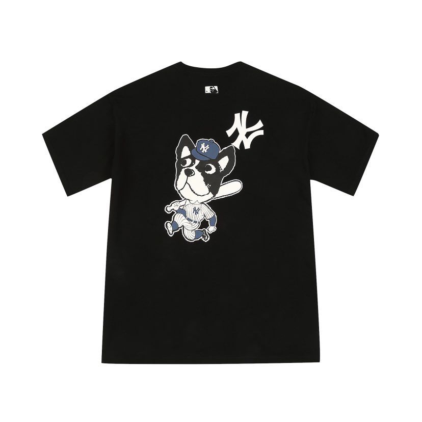 Áo MLB Bark Short Sleeve New York Yankees Black 31TSCM031-50L - Ảnh 2